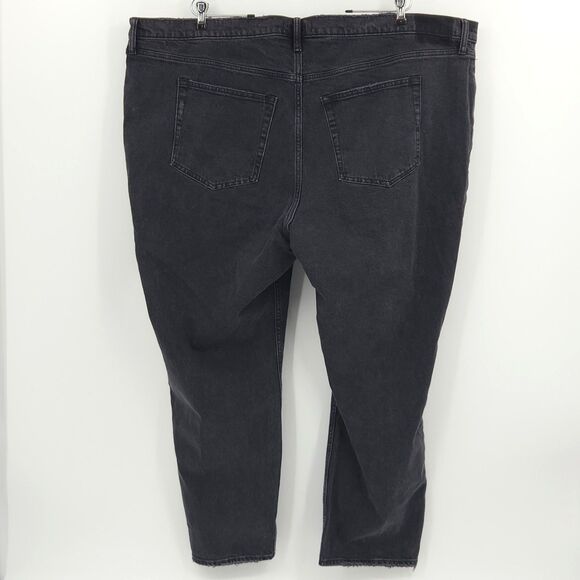 Abercrombie & Fitch Dad High Rise Jeans Womens Size 37S Distressed Grunge Biker - Picture 2 of 9